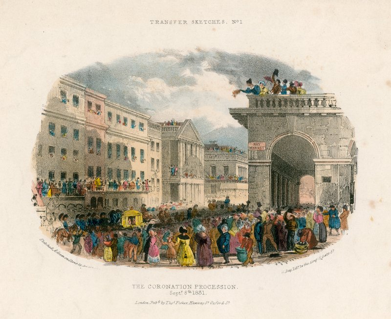 Die Krönungsprozession, 8. September 1831 von English School