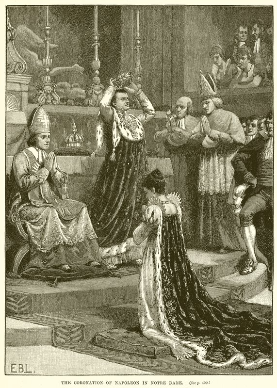 Die Krönung Napoleons in Notre Dame von English School