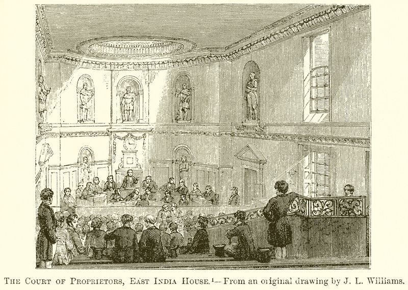 Der Vorstand der Eigentümer, East India House von English School