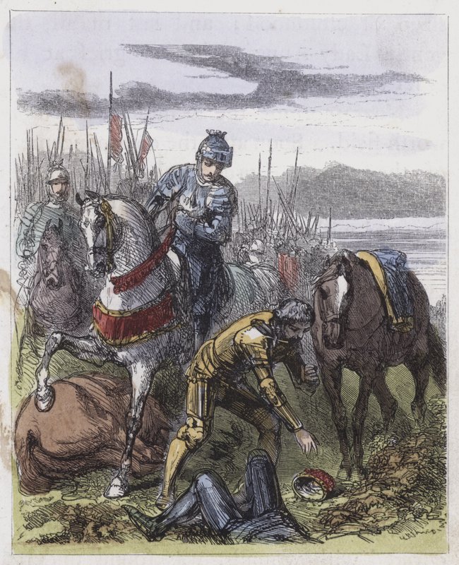 Die Krone von Richard III., gefunden auf dem Bosworth-Feld von English School