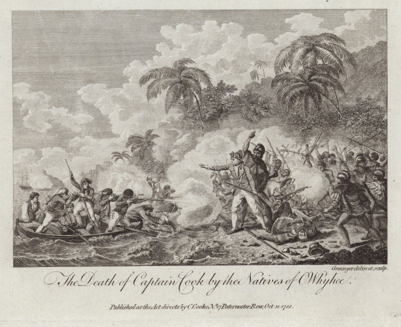 Der Tod von Captain Cook von English School