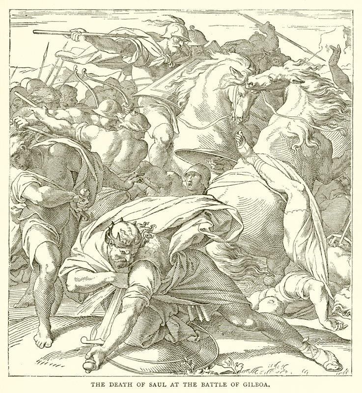 Der Tod Sauls in der Schlacht von Gilboa von English School