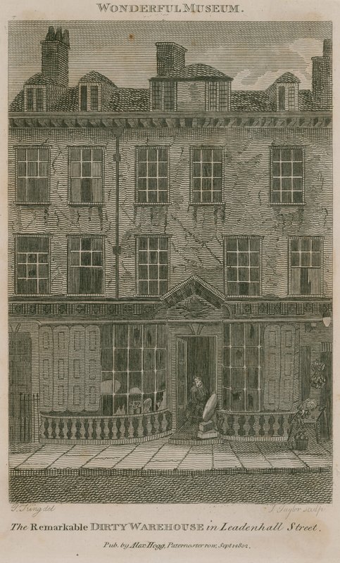 Das schmutzige Lagerhaus, Residenz in der Leadenhall Street, London, von Nicholas Bentley, auch bekannt als Dirty Dick von English School