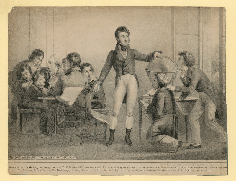Der Herzog von Orleans in seiner Eigenschaft als Lehrer von English School
