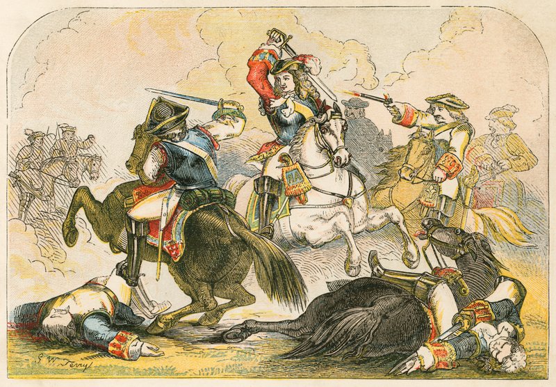 Der Herzog von Marlborough in der Schlacht von Ramilies von English School
