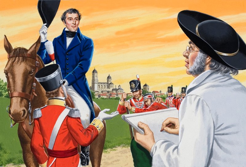 Der Herzog von Wellington wird von Goya gemalt von English School
