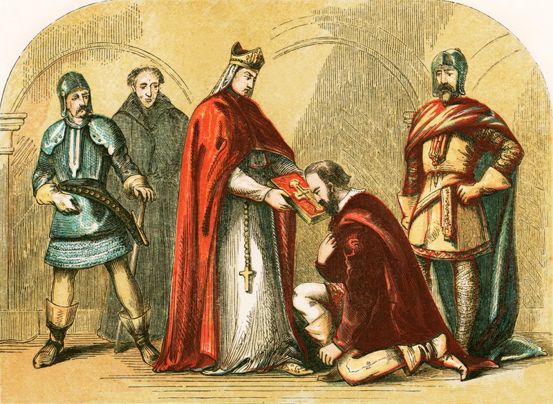 Der Herzog von York schwört, Heinrich VI. treu zu sein von English School