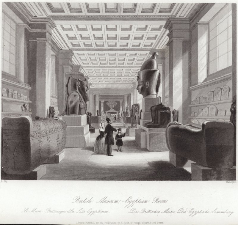 Der ägyptische Raum des British Museum von English School