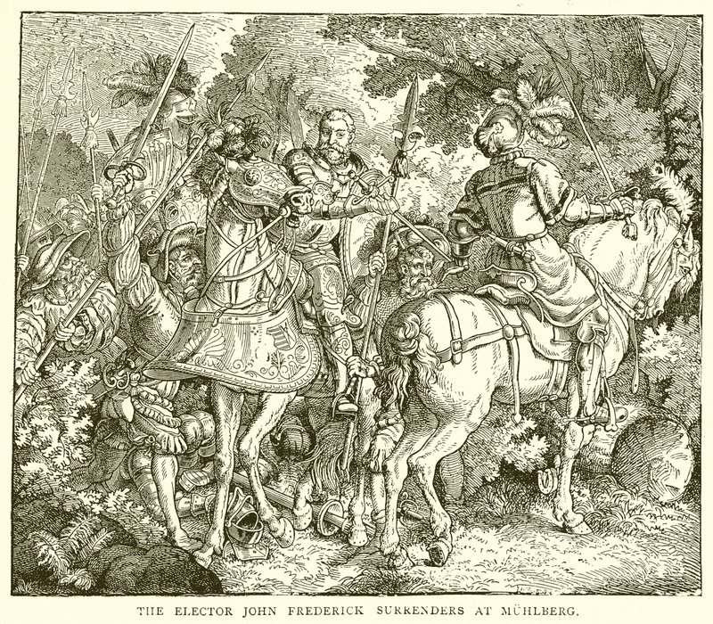 Der Kurfürst Johann Friedrich kapituliert bei Mühlberg von English School