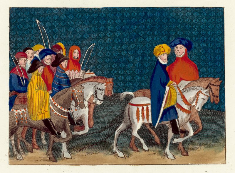 Die Gesandtschaft von König Richard II. zum Herzog von Lancaster von English School