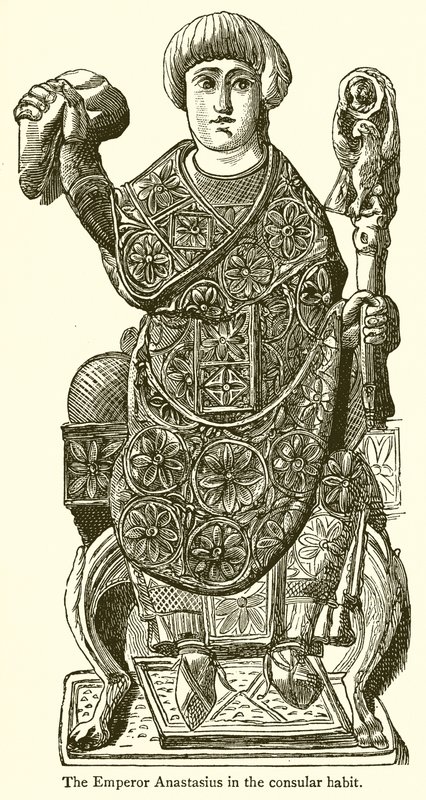 Der Kaiser Anastasius im Konsulargewand von English School