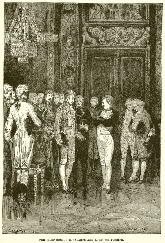 Der Erste Konsul Bonaparte und Lord Whitworth von English School