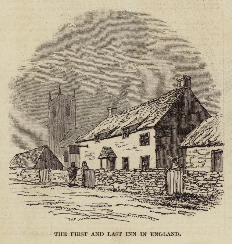 Das erste und letzte Gasthaus in England (Gravur) von English School