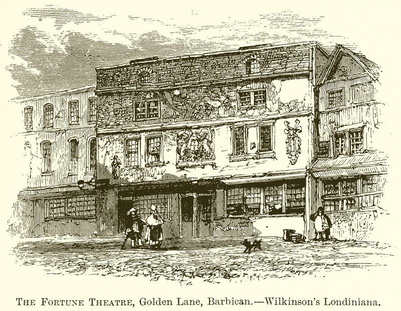Das Fortune Theatre, Golden Lane, Barbican - Wilkinsons Londiniana von English School