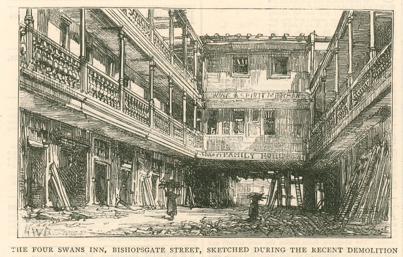 The Four Swans Inn, Bishopsgate Street von English School
