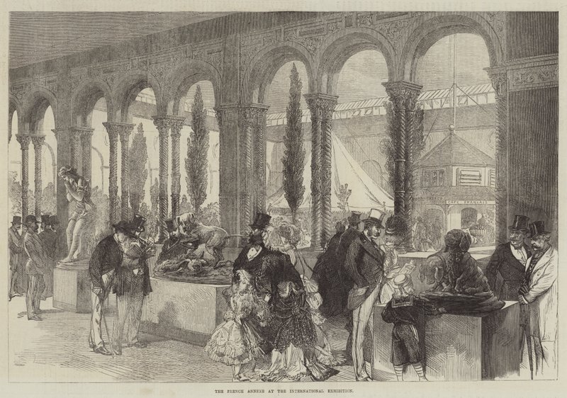 Die französische Annexe auf der Internationalen Ausstellung (Gravur) von English School