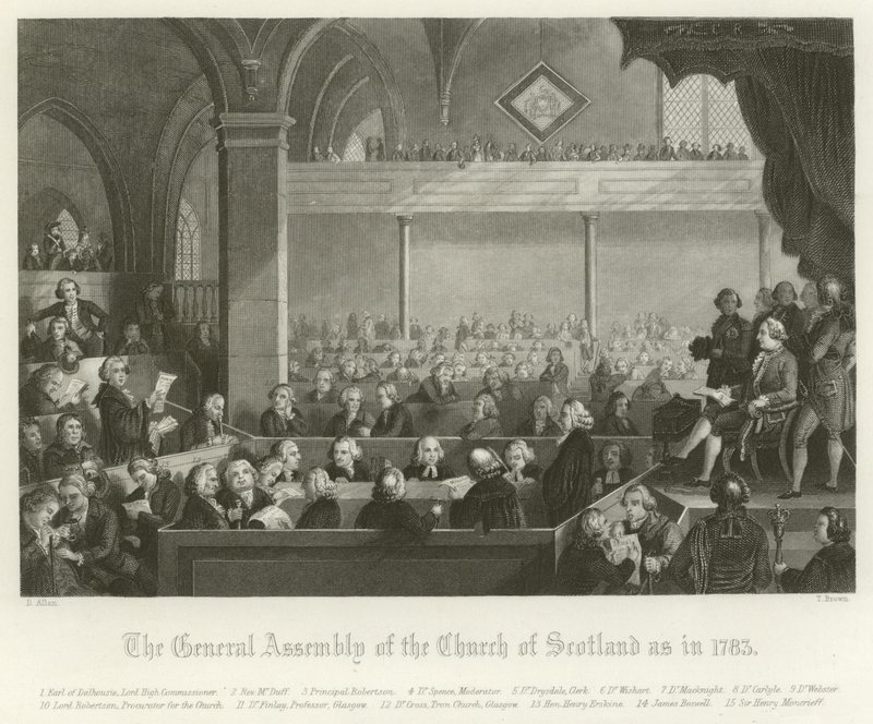 Die Generalversammlung der Kirche von Schottland, 1783 von English School