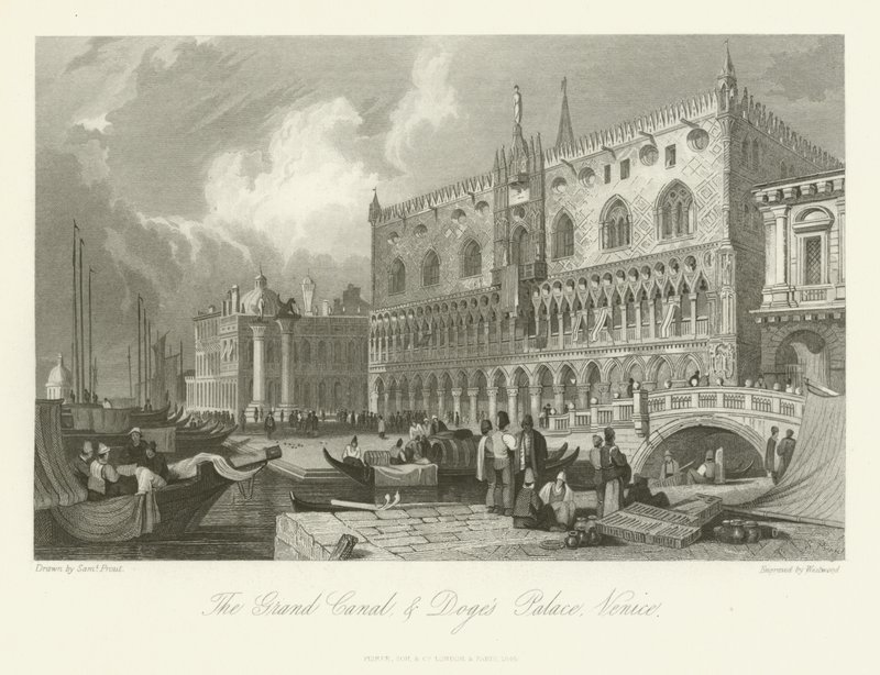 Der Große Kanal und der Dogenpalast, Venedig, 1844 von English School