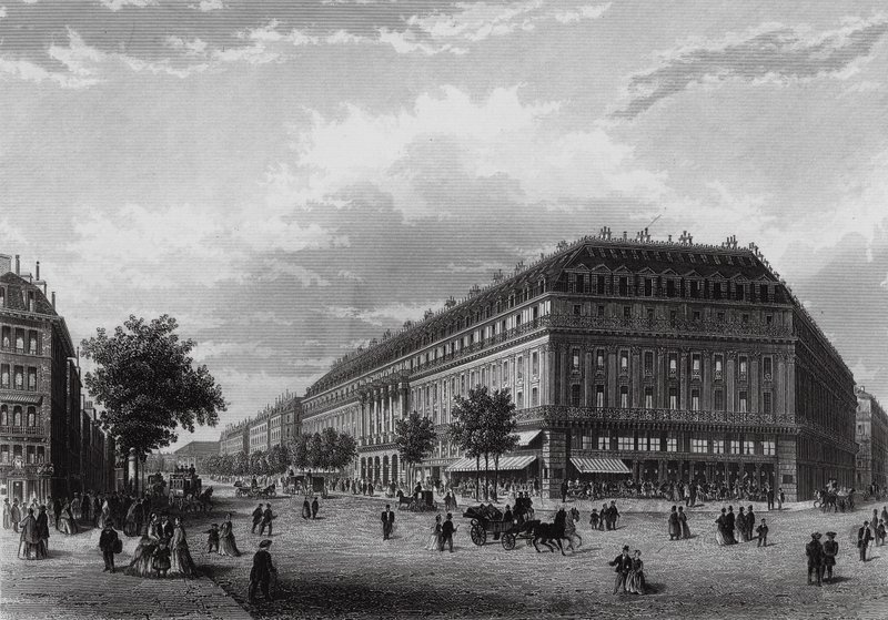 Das Grand Hotel, Boulevard des Capucines, Paris (Gravur) von English School
