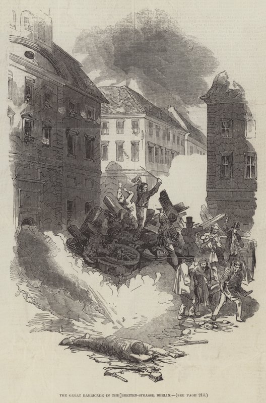 Die große Barrikade in der Breiten-Straße, Berlin von English School