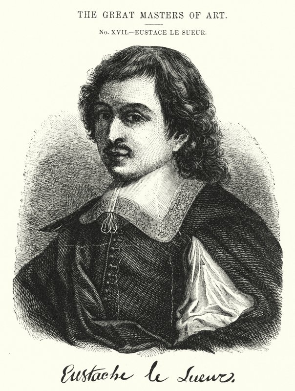 Die großen Meister der Kunst, Eustace Le Sueur (Gravur) von English School