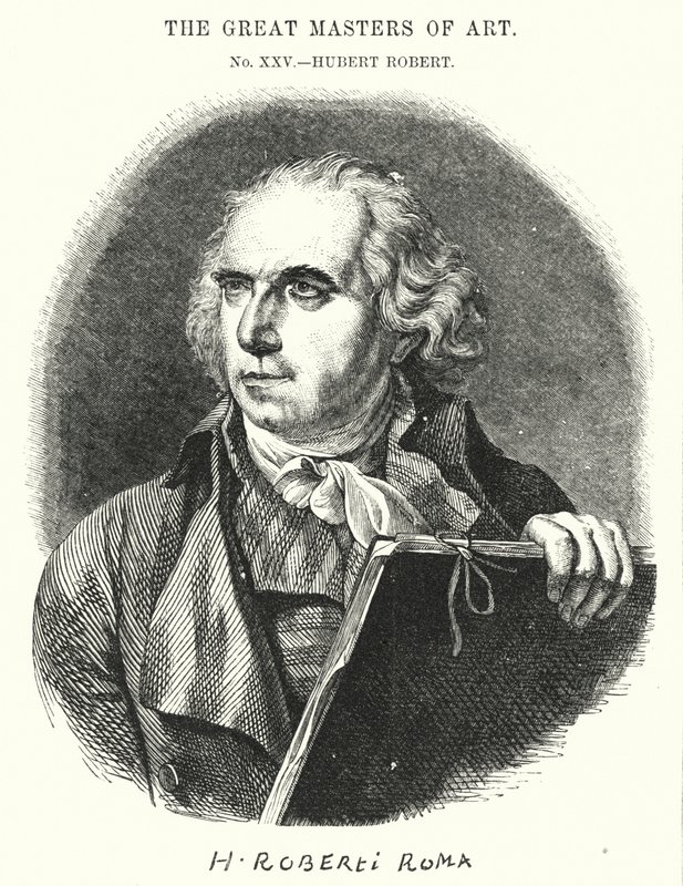 Die großen Meister der Kunst, Hubert Robert (Gravur) von English School