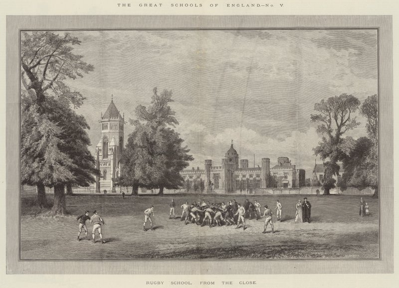 Die großen Schulen Englands, Rugby School, vom Close aus von English School