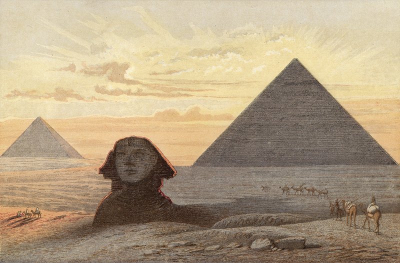 Die Große Sphinx und die Pyramiden von Gizeh von English School
