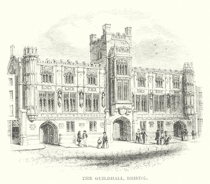 Das Guildhall, Bristol (Gravur) von English School