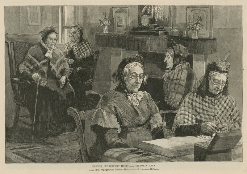 Die Hugenotten in England: Französisches protestantisches Krankenhaus, Victoria Park von English School