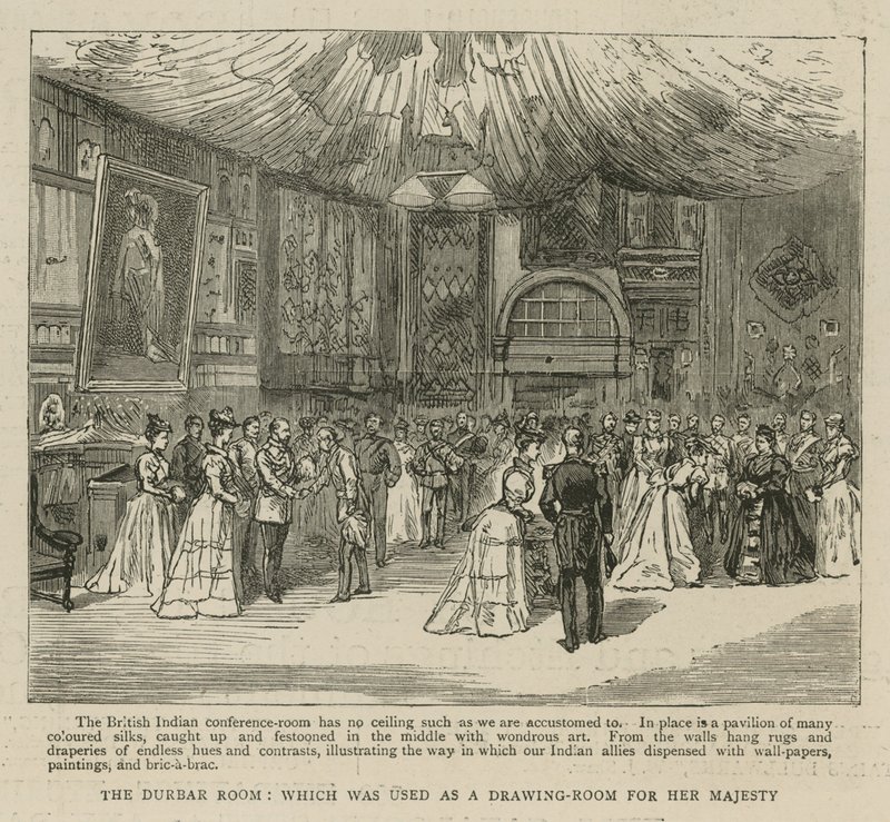 Das Imperial Institute: Der Durbar-Raum, der als Salon für Ihre Majestät genutzt wurde von English School