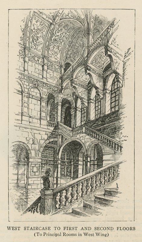 Das Imperial Institute: Westtreppe zum ersten und zweiten Stock von English School