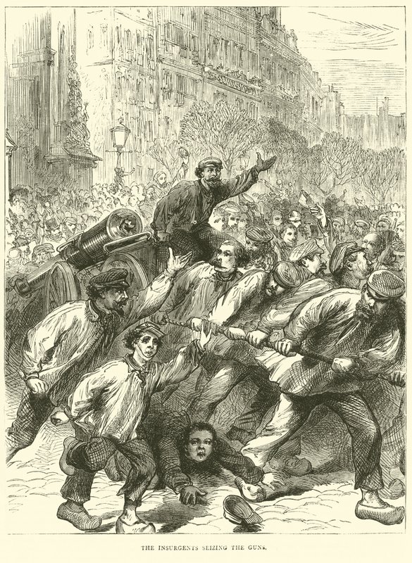 Die Aufständischen ergreifen die Waffen, März 1871 von English School