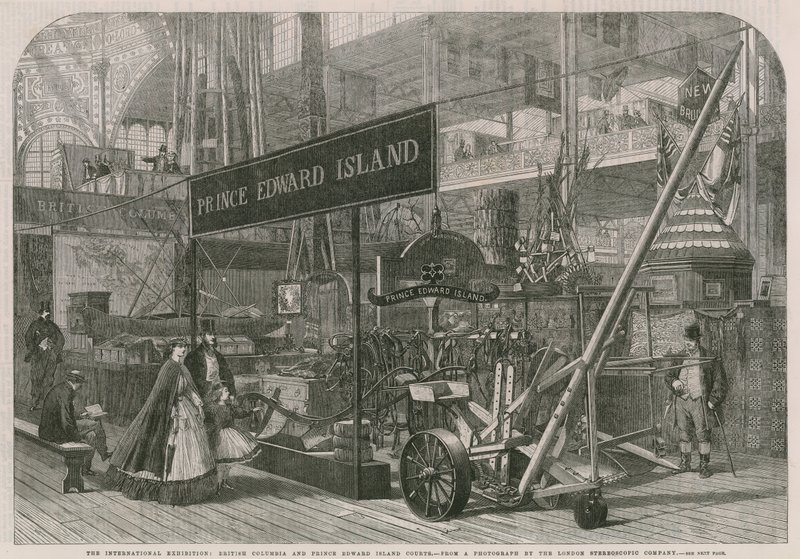Die Internationale Ausstellung; British Columbia und Prince Edward Island Courts von English School