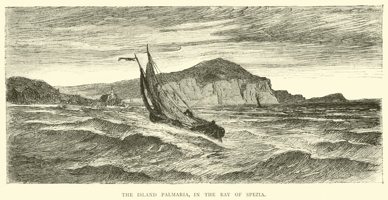 Die Insel Palmaria, in der Bucht von Spezia von English School