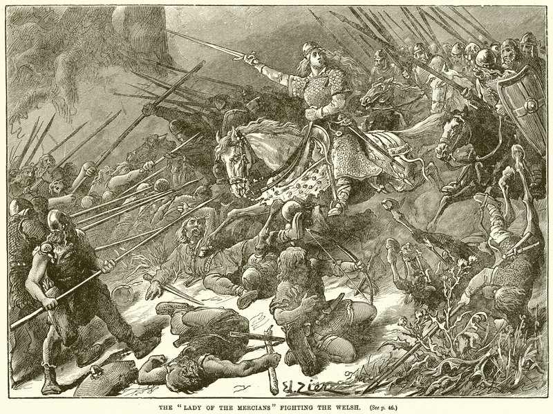 Die Dame der Mercians kämpft gegen die Waliser von English School
