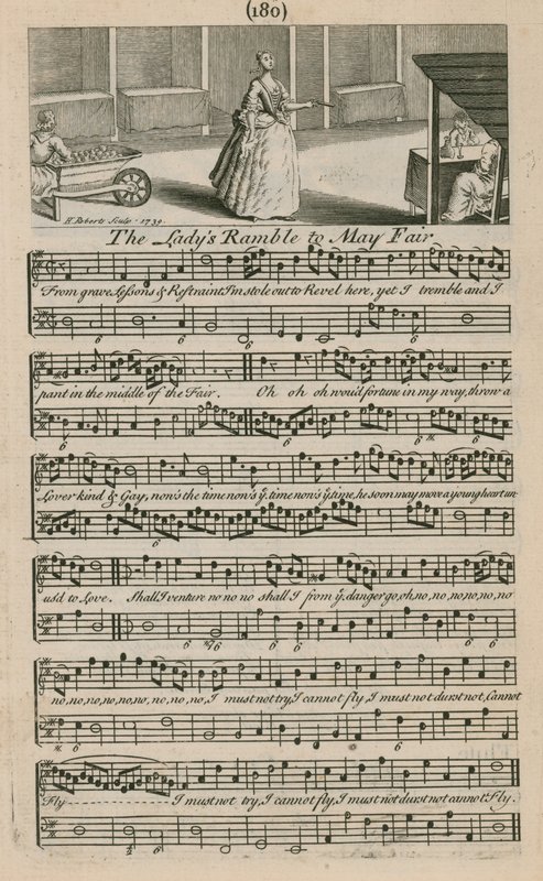 Der Spaziergang der Dame zum Maijahrmarkt von English School