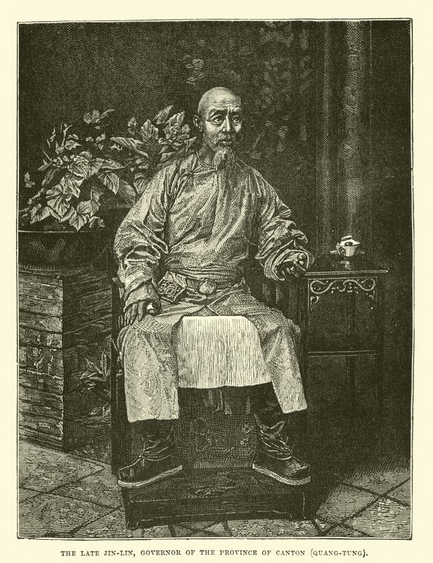 Der verstorbene Jin-Lin, Gouverneur der Provinz Kanton, Quang-Tung von English School