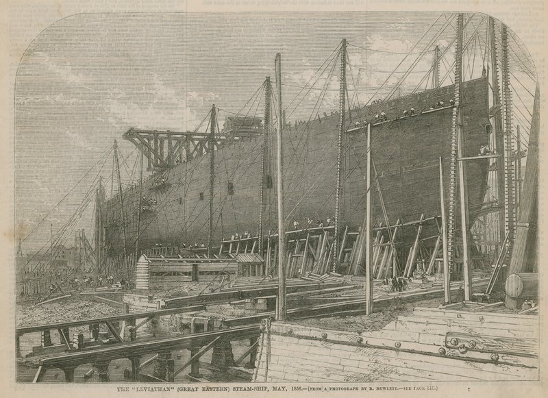 Das Dampfschiff Leviathan (Great Eastern), Mai 1856 von English School