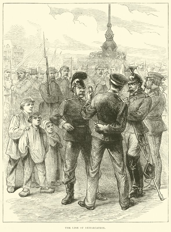 Die Demarkationslinie, März 1871 von English School