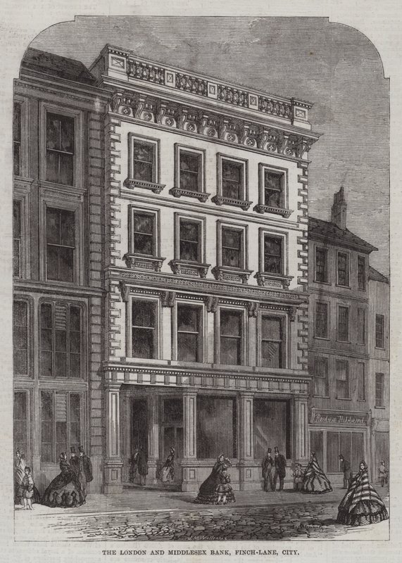 Die London und Middlesex Bank, Finch-Lane, City von English School