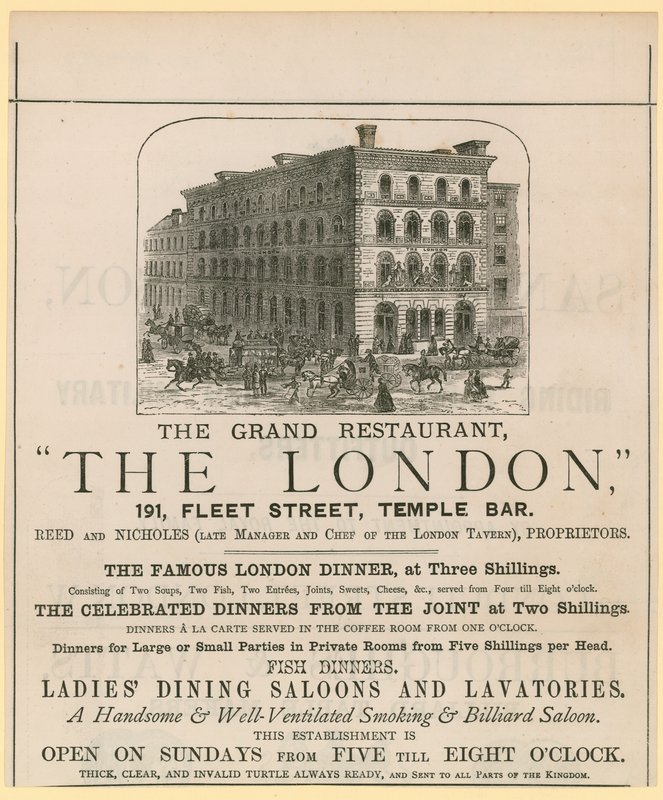 Das London, Restaurant, 191 Fleet Street, Temple Bar von English School