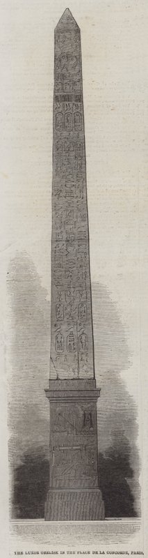 Der Luxor-Obelisk auf der Place de la Concorde, Paris von English School