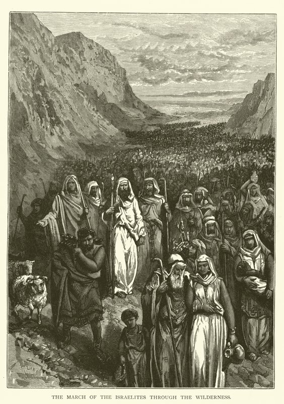 Der Marsch der Israeliten durch die Wüste von English School