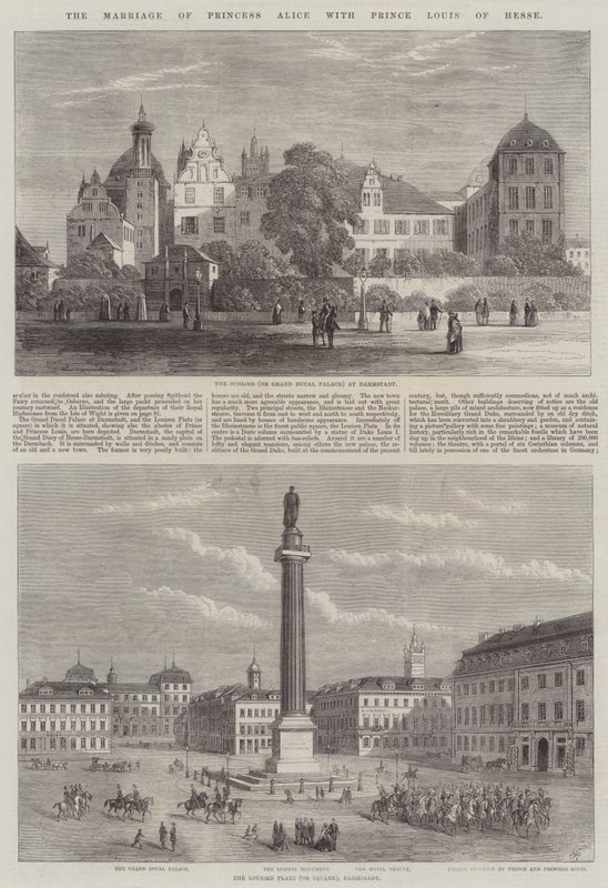 Die Hochzeit von Prinzessin Alice mit Prinz Ludwig von Hessen von English School