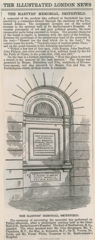 Das Märtyrerdenkmal, Smithfield von English School