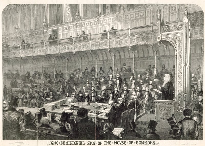 Die Ministerseite des House of Commons von English School