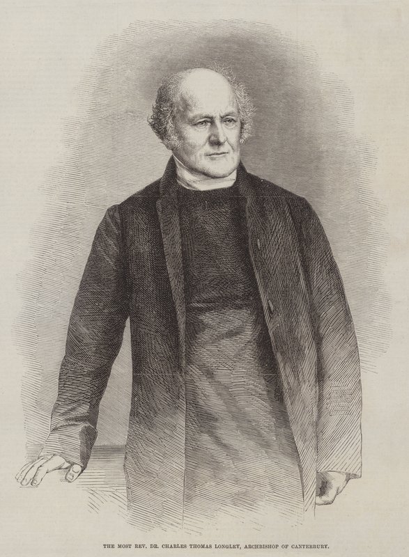 Der Hochwürdigste Dr. Charles Thomas Longley, Erzbischof von Canterbury (Stich) von English School