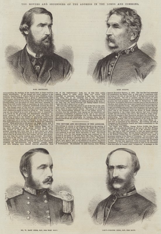 Die Antragsteller und Unterstützer der Adresse in den Lords und Commons (Stich) von English School