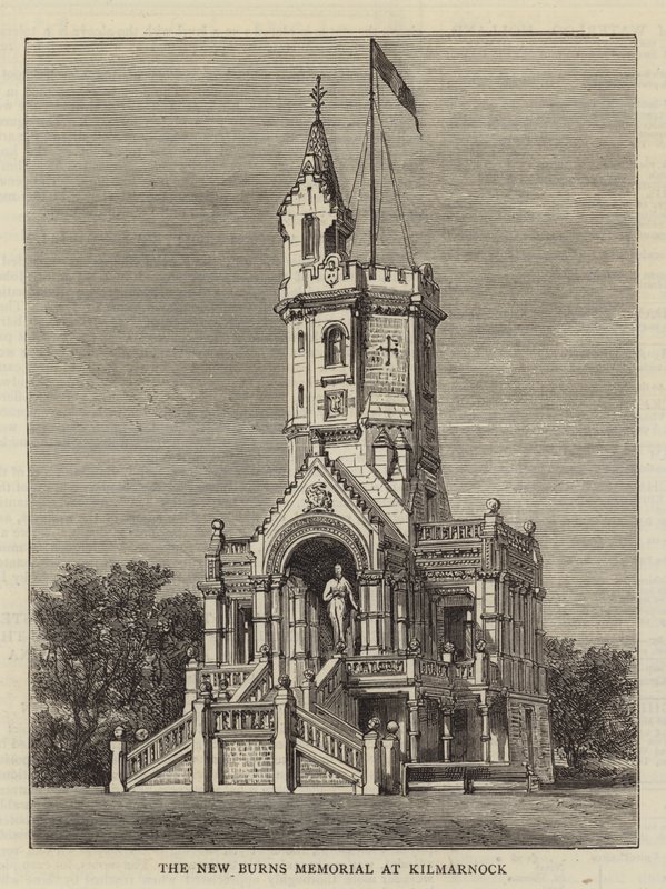 Das neue Burns-Denkmal in Kilmarnock von English School